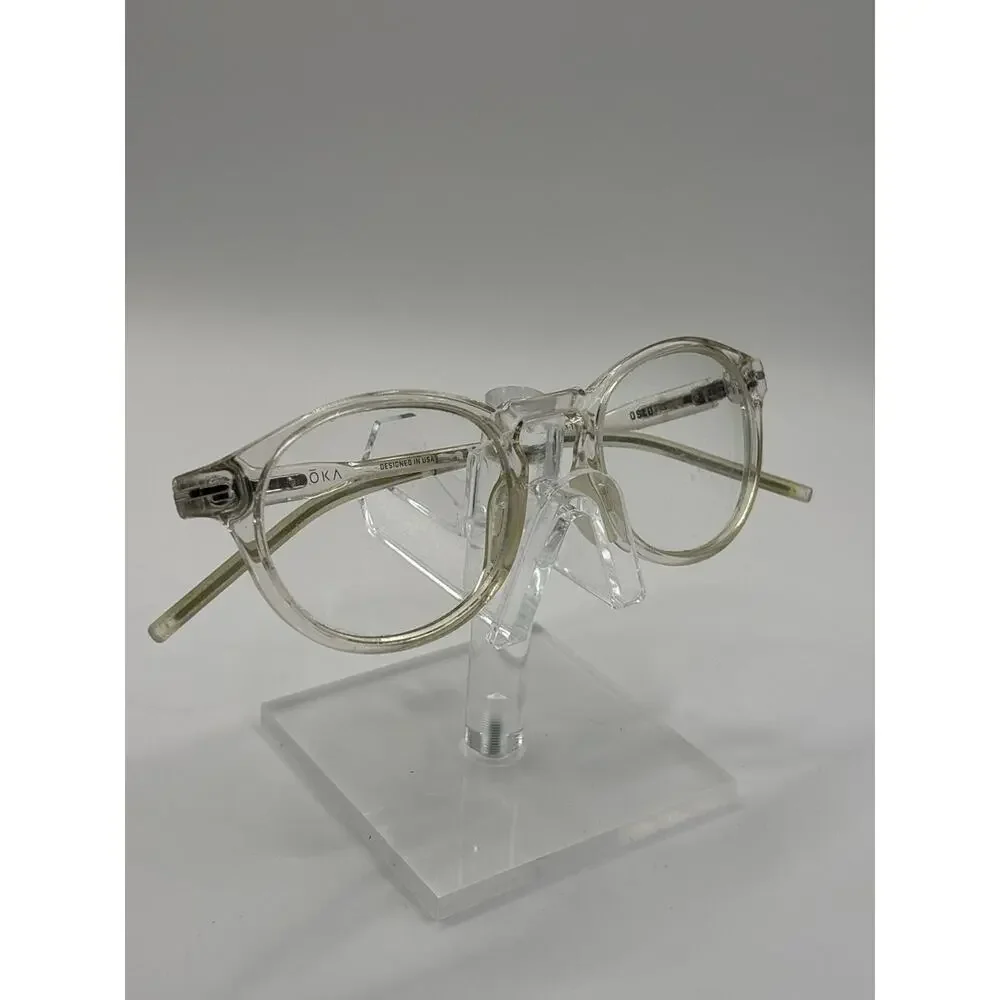 ROKA Eyeglasses E7000-0348 Clear Transparent Round Frames 48-20-135